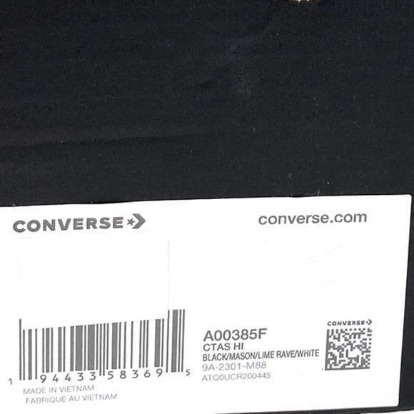 Converse Chuck Taylor Canvas Hightops Black/Lime/Insects print! Women Sz 8! - Picture 8 of 10